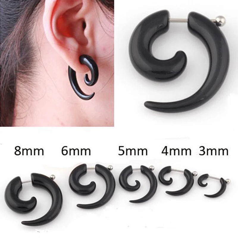 2 Pieces Acrylic UV Black Spiral Earring Gauges Fake Ear Plug Flesh Plugs cheater Tapers Fashion Ear Piercing Body Jewelry
2 Pieces Acrylic UV Black Spiral Earring Gauges Fake Ear Plug Flesh Plugs cheater Tapers Fashion Ear Piercing Body Jewelry