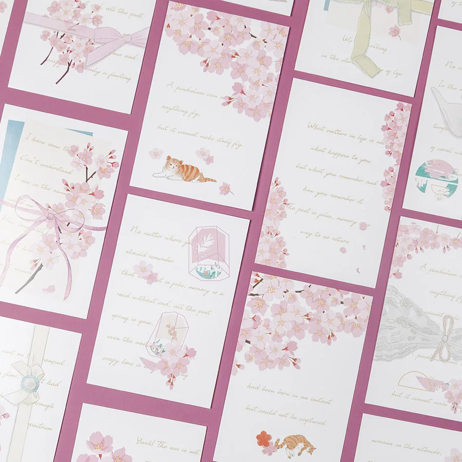 30 Sheets/Set Japanese Cherry Blossom Postcard Greeting Card Birthday Letter Gift Card Message Card
30 Sheets/Set Japanese Cherry Blossom Postcard Greeting Card Birthday Letter Gift Card Message Card