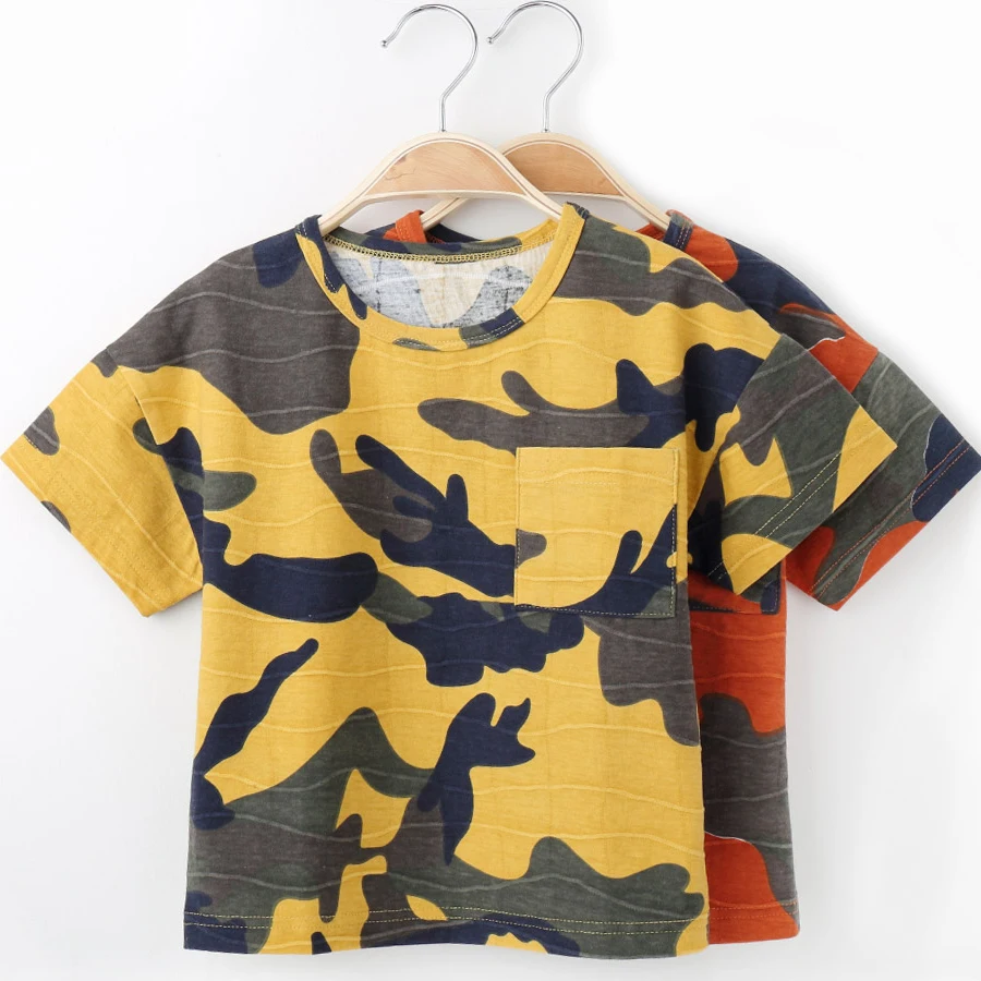 Children T Shirts For Boys O-neck Camouflage Design Kids T-shirts For Girls Short Sleeve Tops Spring Summer Cotton Tshirt X8806
Children T Shirts For Boys O-neck Camouflage Design Kids T-shirts For Girls Short Sleeve Tops Spring Summer Cotton Tshirt X8806