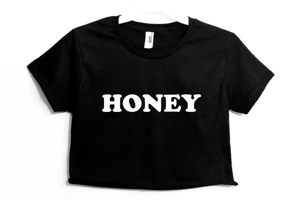 Honey Print Women Summer Crop Top Short t shirt Sexy Slim Funny Top Tee Hipster Tumblr Drop Ship C-26
Honey Print Women Summer Crop Top Short t shirt Sexy Slim Funny Top Tee Hipster Tumblr Drop Ship C-26