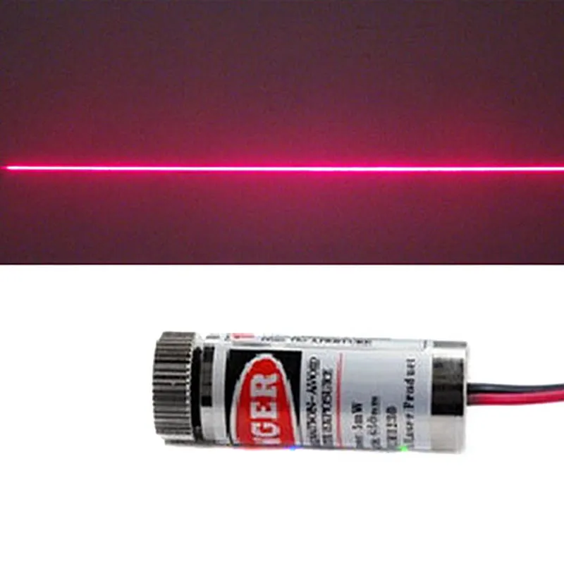 Красный линейный лазерный модуль 1 шт. 5 мВт 650 нм фокусировка Регулируемая