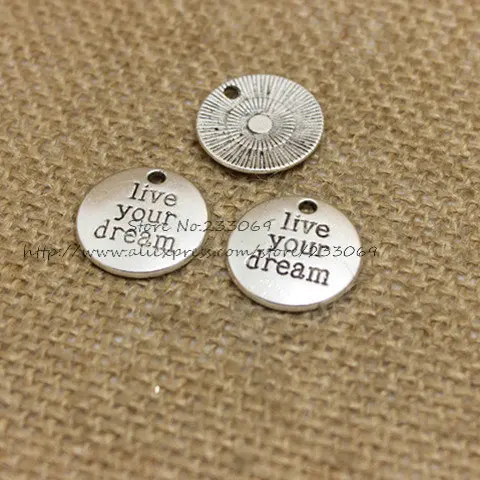 20mm 30pcs Two color Antique Metal Alloy Round Lettering "live your dream" Jewelry Pendant Charm Jewelry Findings
20mm 30pcs Two color Antique Metal Alloy Round Lettering "live your dream" Jewelry Pendant Charm Jewelry Findings