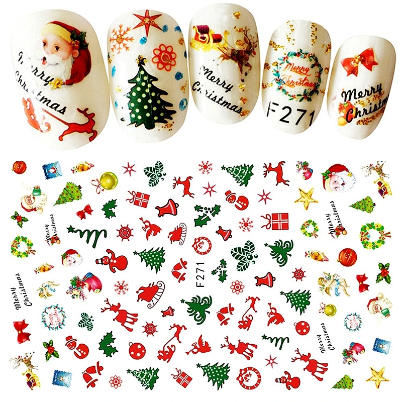 Christmas nail art decorations sticker adhesive decals beauty manicure nails accessoires supplies tool F271-80
Christmas nail art decorations sticker adhesive decals beauty manicure nails accessoires supplies tool F271-80