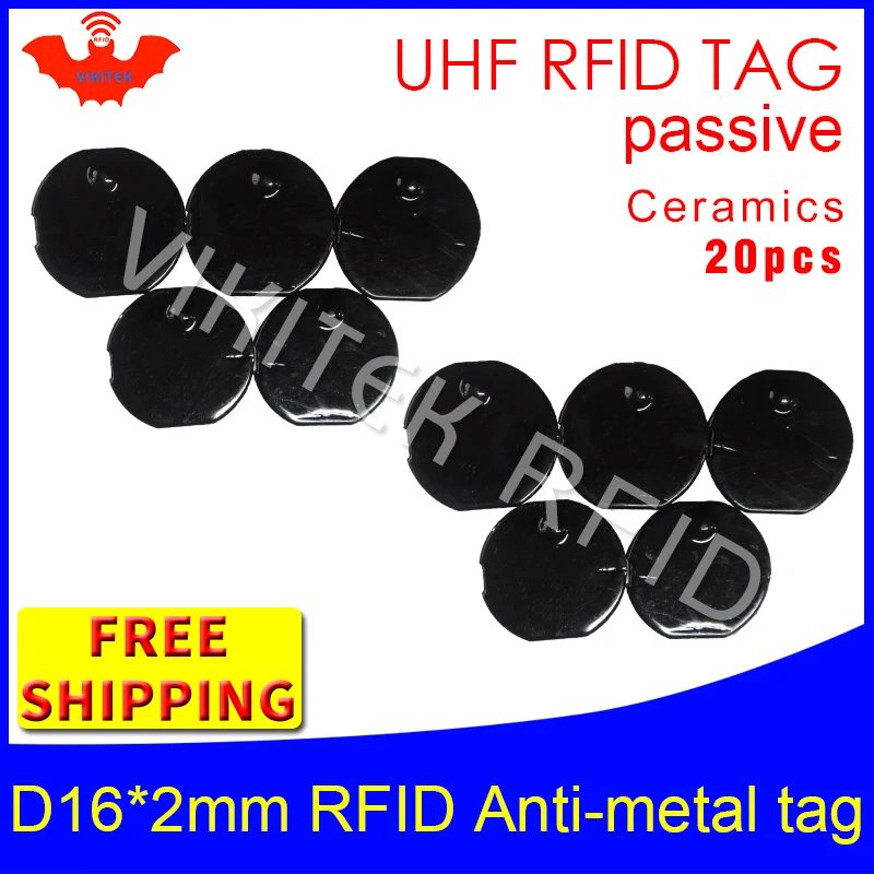 UHF RFID Метка 915 м 868 EPC 6c 20 шт. Бесплатная доставка инструменты управления D16mm * 2 мм