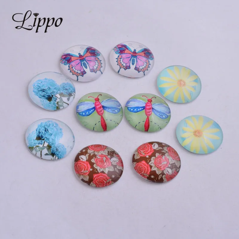 30pcs Mixed Dragonfly and butterfly Round Glass Cabochons Rose Flower Cabochon 14mm 20mm 25mm DIY jwelry findings
30pcs Mixed Dragonfly and butterfly Round Glass Cabochons Rose Flower Cabochon 14mm 20mm 25mm DIY jwelry findings
