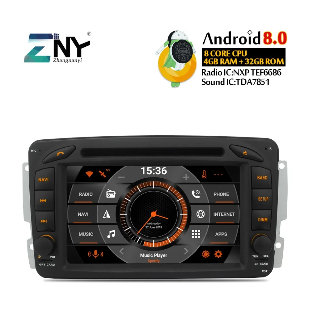 7 "ips Android 8 0 автомобиля DVD gps для Benz W209 W203 виано W639 Вито W163 Авто Стерео Радио Аудио