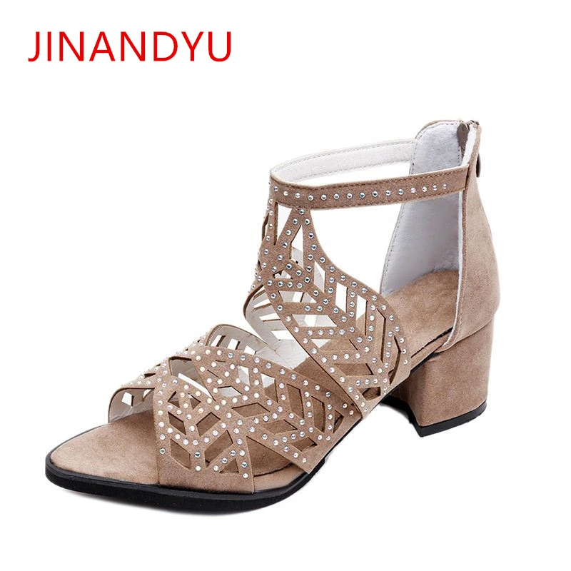 Ladies Gladiator Sandals Block Heel Shoes Woman Brand Luxury Open Toe Pumps Sexy Hollow Out Sandale Mariage Shoes with Crystals
Ladies Gladiator Sandals Block Heel Shoes Woman Brand Luxury Open Toe Pumps Sexy Hollow Out Sandale Mariage Shoes with Crystals