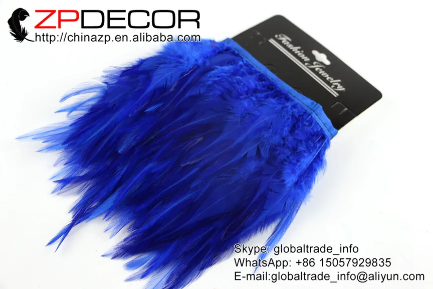 Retail Packaging ZPDECOR Feather 10 Yard/lot Bleached and Dyed Royal Blue Rooster Saddle Feather Fringe Trim
Retail Packaging ZPDECOR Feather 10 Yard/lot Bleached and Dyed Royal Blue Rooster Saddle Feather Fringe Trim