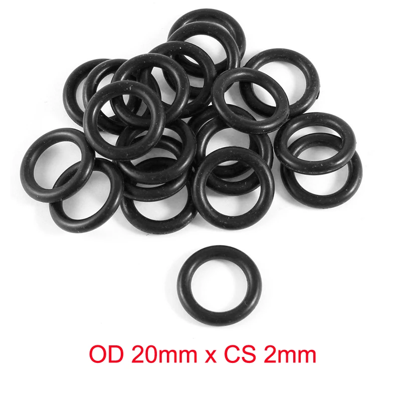 OD 20mm x CS 2mm NBR Black Nitrile Rubber Sealing O Ring Seal Washer Grommets
OD 20mm x CS 2mm NBR Black Nitrile Rubber Sealing O Ring Seal Washer Grommets