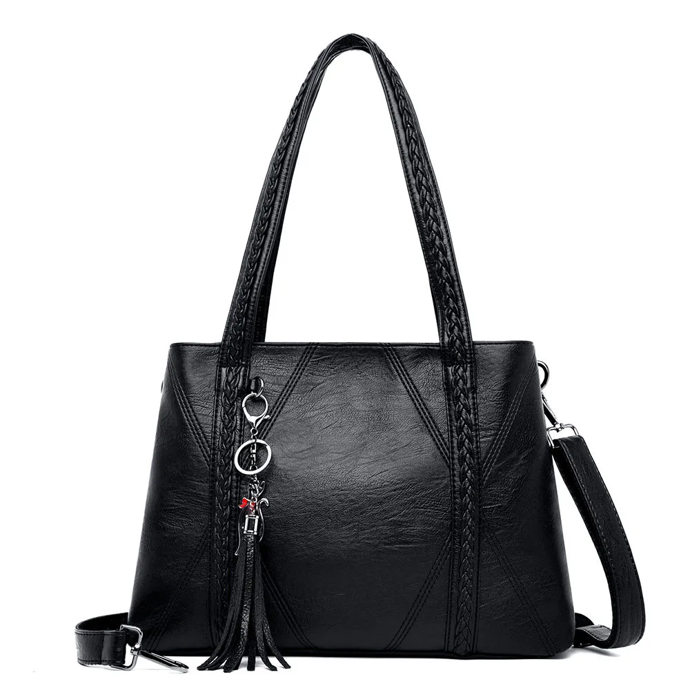 New Leather Tassel bags Large Capacity Women Shoulder Messenger Bag Handbag Famous Big Bag Designer Handbags High Quality Sac
New Leather Tassel bags Large Capacity Women Shoulder Messenger Bag Handbag Famous Big Bag Designer Handbags High Quality Sac