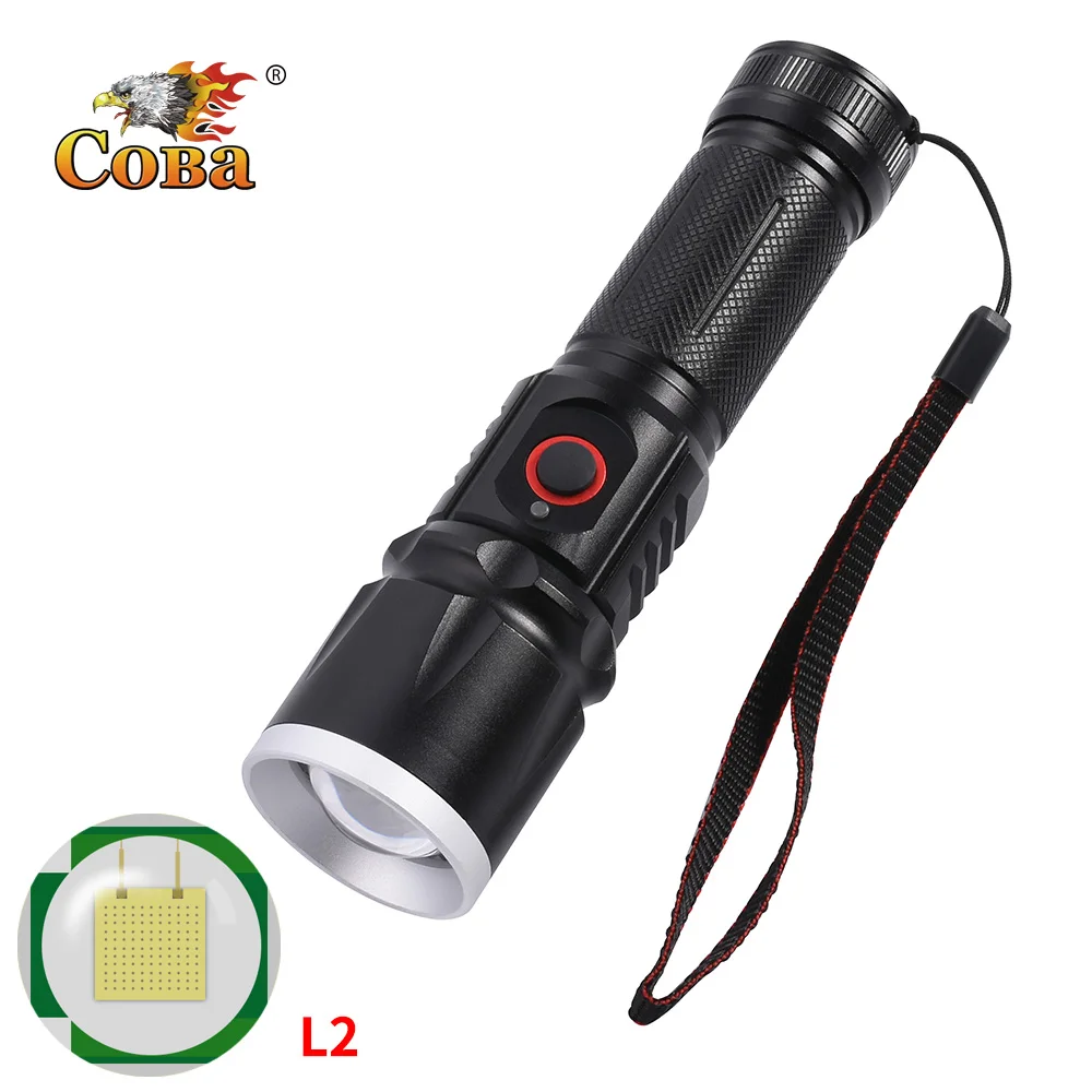 Coba led super bright torch tactical flashlight use L2 light by 26650 battery bank super long range waterproof
Coba led super bright torch tactical flashlight use L2 light by 26650 battery bank super long range waterproof