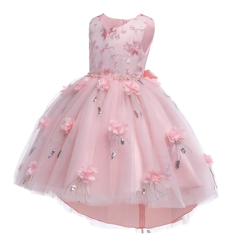 Детские платья для девочек элегантное платье принцессы с вышивкой лето 2019