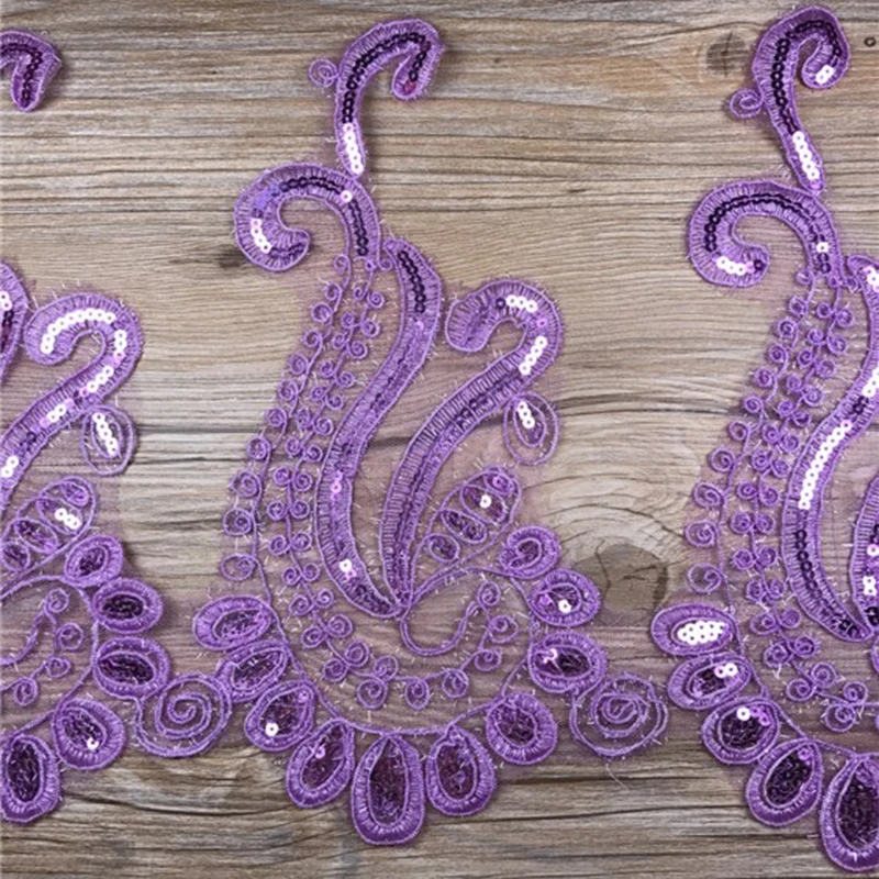 9Yards Purple Glitter Cording Lace Applique Sequins Fabric Thread Embroidery Lace Accessories Trim For Wedding Dress
9Yards Purple Glitter Cording Lace Applique Sequins Fabric Thread Embroidery Lace Accessories Trim For Wedding Dress