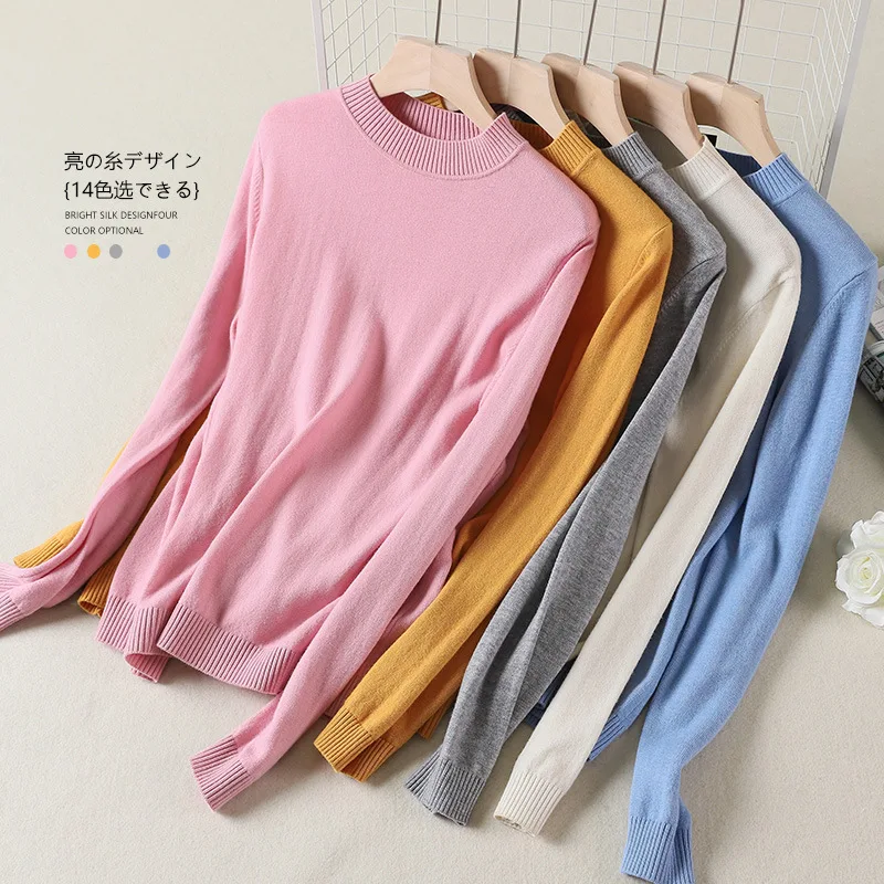 Autumn and Winter Sweater Women 100% Pure Wool Pullover Solid color Female sweater
Autumn and Winter Sweater Women 100% Pure Wool Pullover Solid color Female sweater