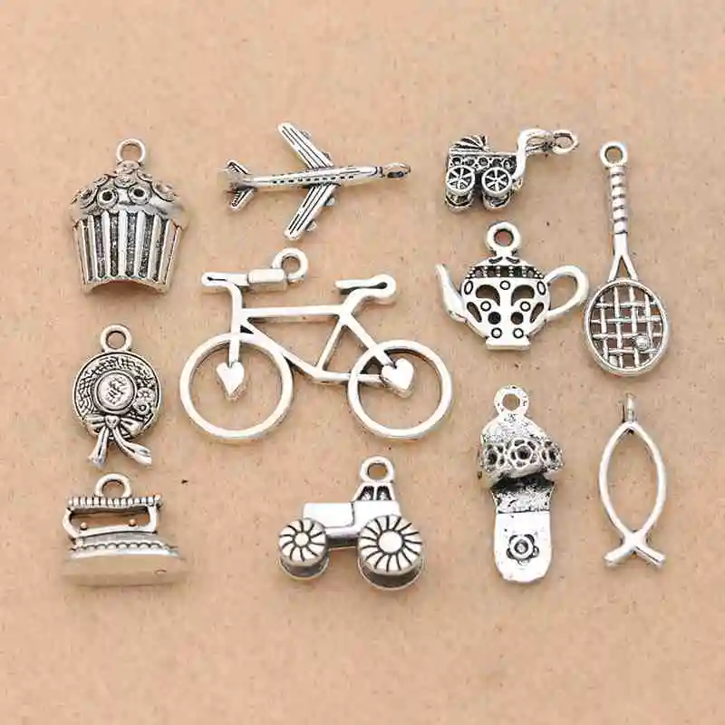 Tibetan Silver Plated Bicycle Plane Car Fish Slipper Charms Pendants Bracelet Jewelry Diy Jewelry Findings Mixed Styles 11pcs
Tibetan Silver Plated Bicycle Plane Car Fish Slipper Charms Pendants Bracelet Jewelry Diy Jewelry Findings Mixed Styles 11pcs