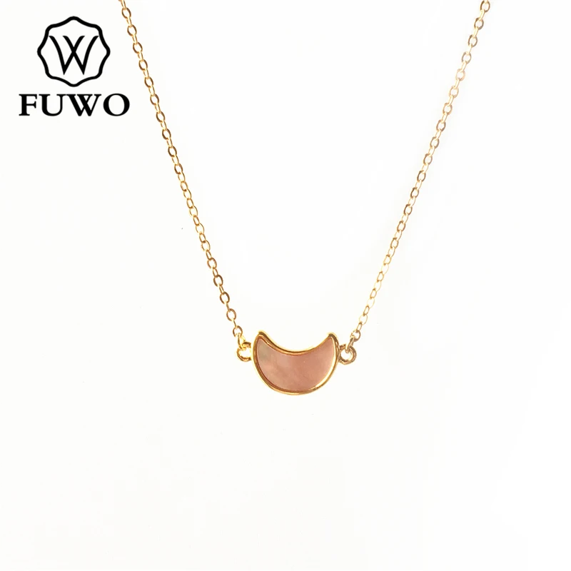 FUWO Carved Crescent Shape Seashell Pendant with Gold Filled Brass Chain Abalone/White/Black/Pink Shell Necklace Jewelry NC517
FUWO Carved Crescent Shape Seashell Pendant with Gold Filled Brass Chain Abalone/White/Black/Pink Shell Necklace Jewelry NC517