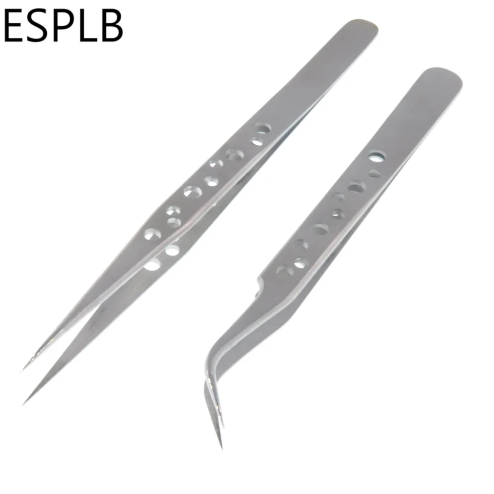Matte Anti-static Curved Straight Tip Precision Tweezers Stainless Electronics Industrial for Phone Repair Hand Tools | Инструменты