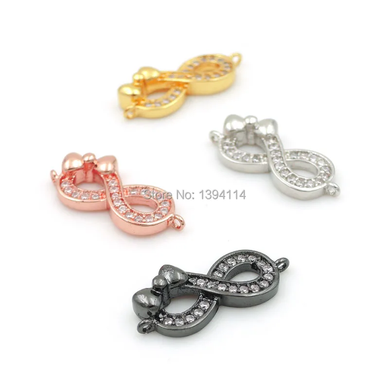20*8*3mm Micro Pave Clear CZ Eight Of Bowknot Connector Fit For Men And Women Making Bracelets Jewelry
20*8*3mm Micro Pave Clear CZ Eight Of Bowknot Connector Fit For Men And Women Making Bracelets Jewelry