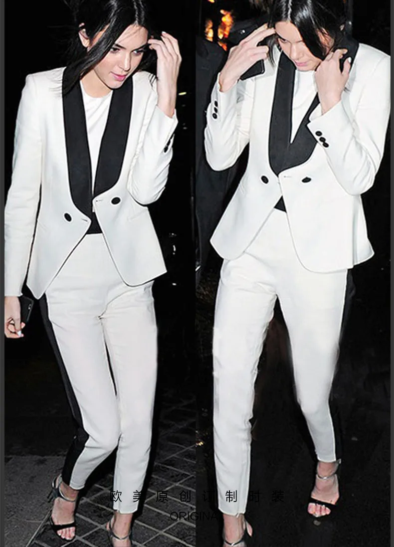 2018 Spring Lady Notched Pant Suits White Black Two Piece Sets Women's Suit Office Work Business Sets SO6779
2018 Spring Lady Notched Pant Suits White Black Two Piece Sets Women's Suit Office Work Business Sets SO6779