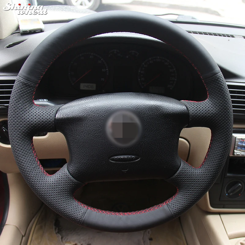 BANNIS Hand-stitched Black Leather Steering Wheel Cover for Volkswagen Passat B5 VW Passat B5 VW Golf 4
BANNIS Hand-stitched Black Leather Steering Wheel Cover for Volkswagen Passat B5 VW Passat B5 VW Golf 4