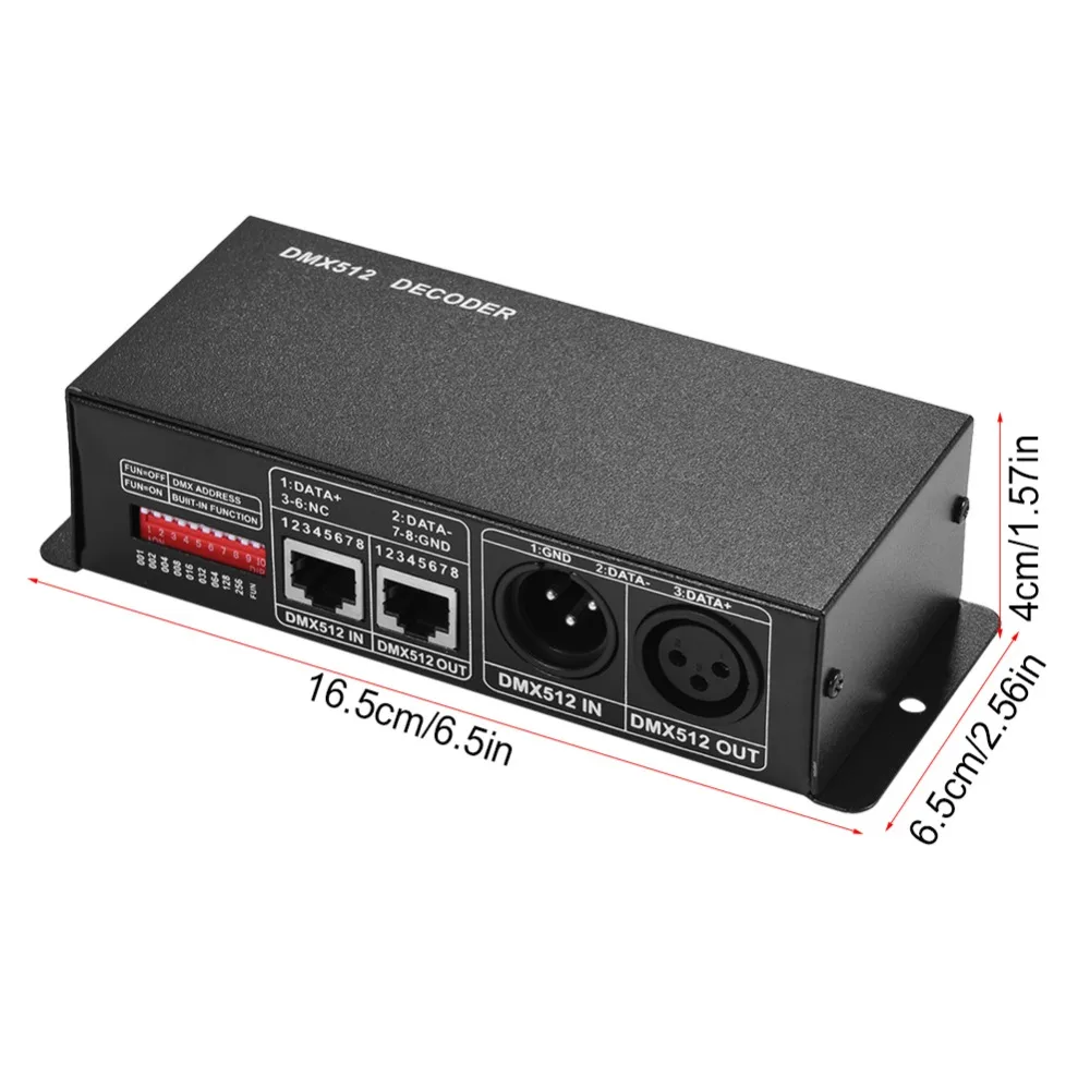 DMX RGB Controller Decorated DMX 512 Decoder 3 Channels Dimmer DC 5 V- 24 V Drivers Controllers rgb led kontrol Hot Selling
DMX RGB Controller Decorated DMX 512 Decoder 3 Channels Dimmer DC 5 V- 24 V Drivers Controllers rgb led kontrol Hot Selling