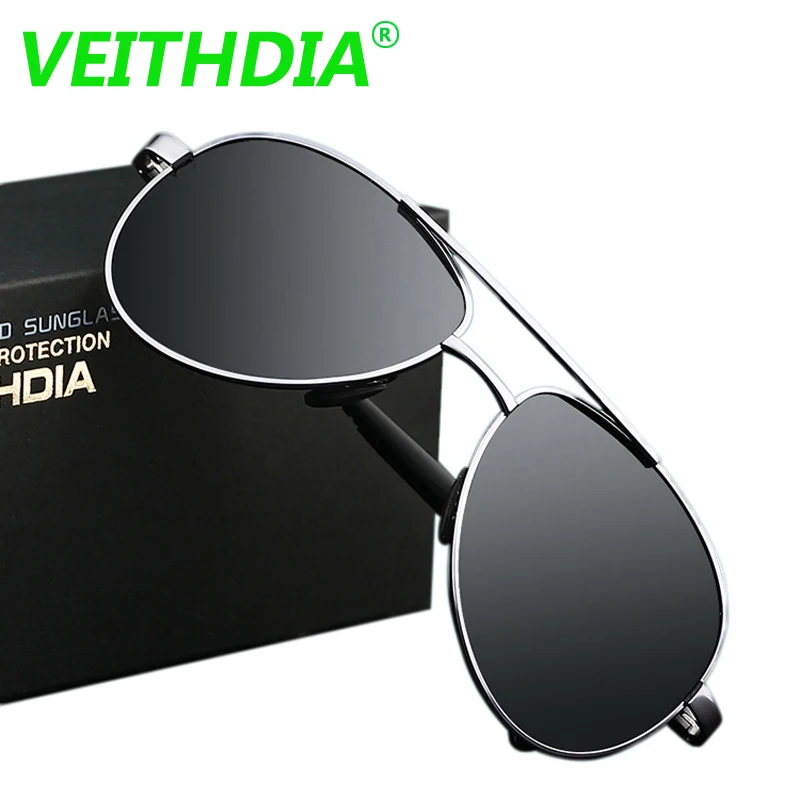 Солнцезащитные очки VEITHDIA UV400 Pilot Yurt мужские поляризованные солнцезащитные с