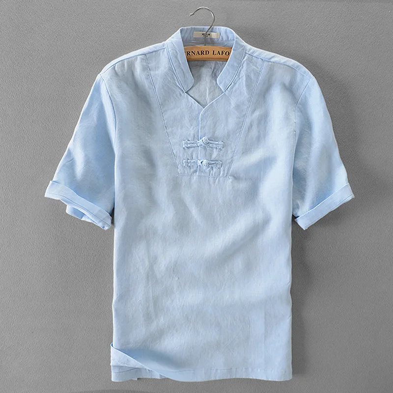 100% Linen white shirt men summer short sleeve solid shirt mens new design stand collar brand shirts male fashion chemise camisa
100% Linen white shirt men summer short sleeve solid shirt mens new design stand collar brand shirts male fashion chemise camisa