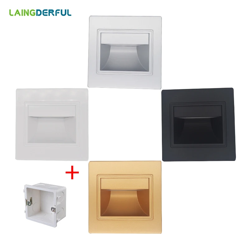 LAINGDERFUL 0.6-2.5W Wall Lamp AC85-265V Led Stair Lighting Special Offer 86 Footlights Mounting Box Cool/warm White
LAINGDERFUL 0.6-2.5W Wall Lamp AC85-265V Led Stair Lighting Special Offer 86 Footlights Mounting Box Cool/warm White