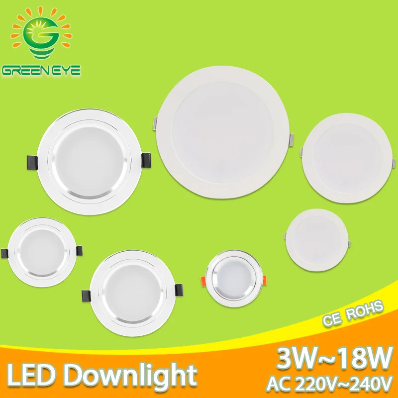 Silver White Ultra Bright LED Downlight 3w 5w 10w 15w Thin Round LED Ceiling Recessed Spot Light AC85~240v Down Light Cold Warm
Silver White Ultra Bright LED Downlight 3w 5w 10w 15w Thin Round LED Ceiling Recessed Spot Light AC85~240v Down Light Cold Warm