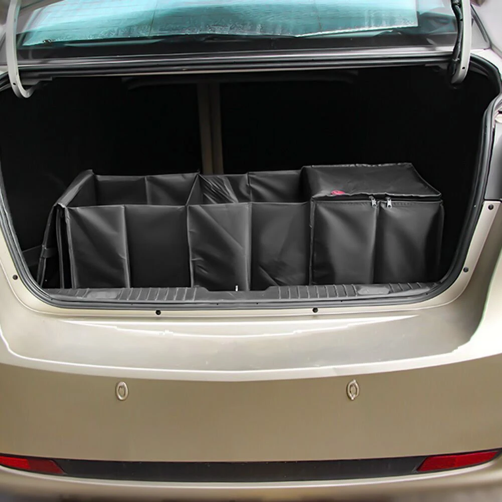 Large capacity Foldable Car Trunk Bag with 4 Compartments Includes Storage Basket and Cooler and Warmer Set
Large capacity Foldable Car Trunk Bag with 4 Compartments Includes Storage Basket and Cooler and Warmer Set
