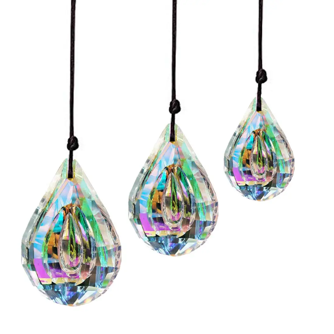 H&D Set of 3 Crystal Prisms Window Hanging Glass Suncatcher 50/63/76mm AB Chandelier Parts DIY Hanging Drops Accessories Decor
H&D Set of 3 Crystal Prisms Window Hanging Glass Suncatcher 50/63/76mm AB Chandelier Parts DIY Hanging Drops Accessories Decor