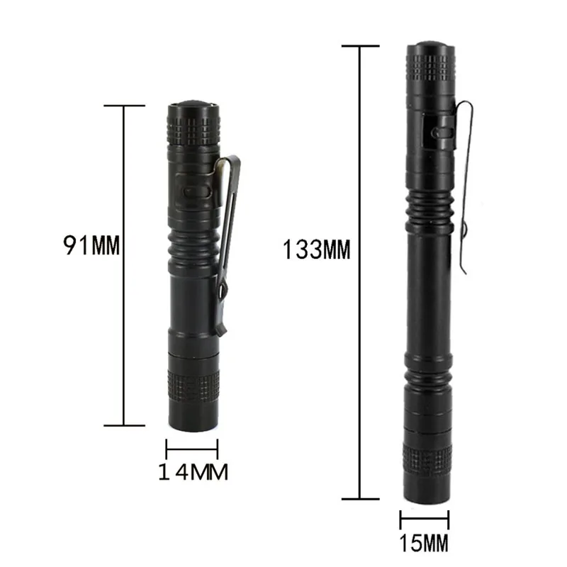 

Portable Mini Penlight XPE-R3 LED Pen Flashlight Torch XP-1 Pocket Light 1 Switch Modes Outdoor Camping Light AAA battery