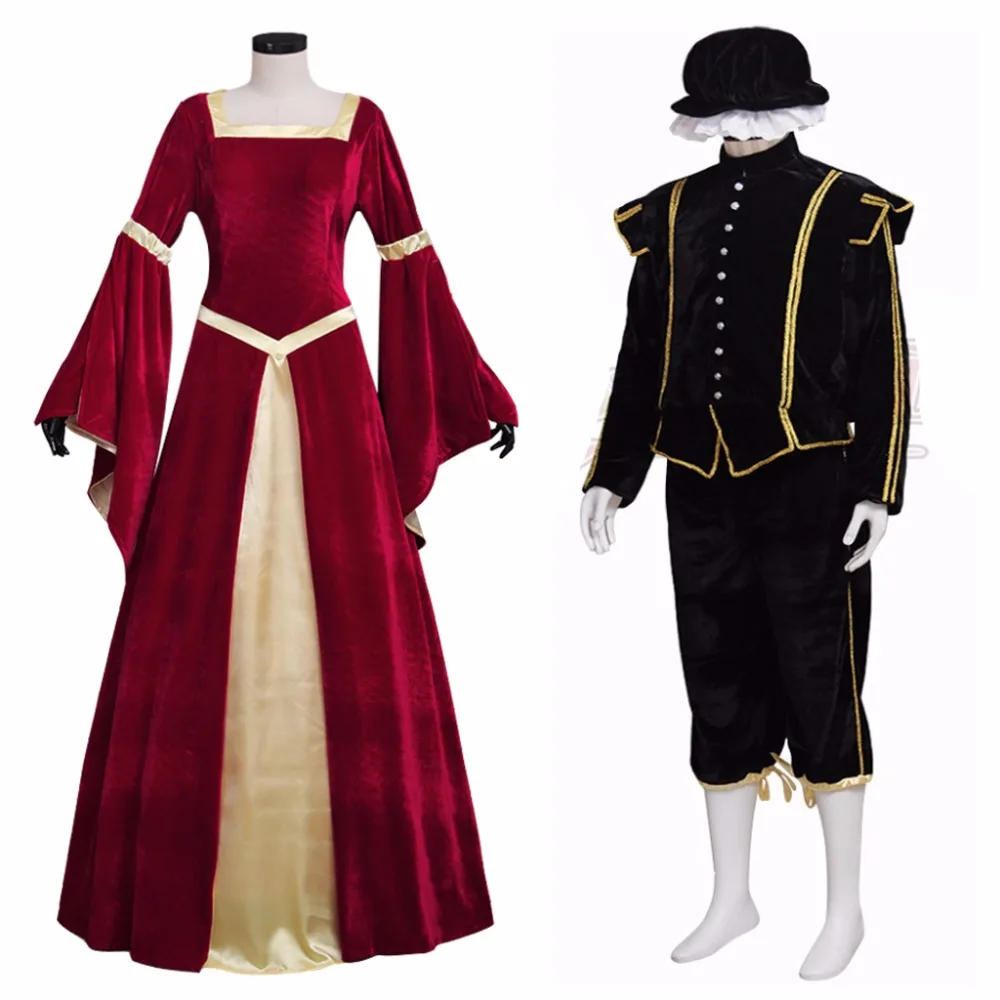 Cosplaydiy средневековые женские вельветовые темно-красные платья с рукавами для взрослых мужчин черный бархатный костюм для пар Модный костюм для вечерние ринки свадьбы
Cosplaydiy средневековые женские вельветовые темно-красные платья с рукавами для взрослых мужчин черный бархатный костюм для пар Модный костюм для вечерние ринки свадьбы