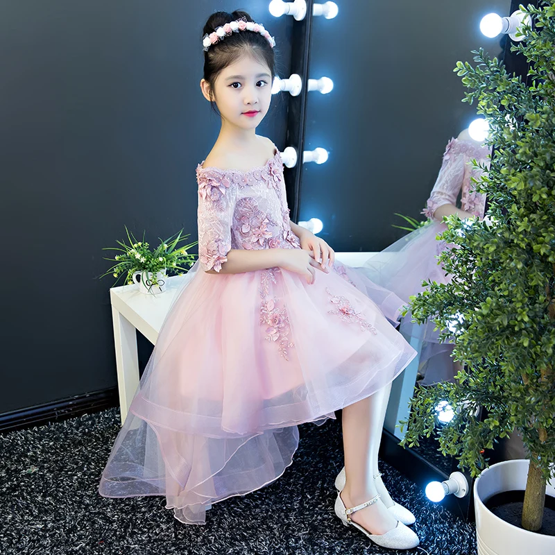 Kids girls off shoulder dress fashion asymmetric irregular hem dress long sleeve princess little girls gown evening party YY68
Kids girls off shoulder dress fashion asymmetric irregular hem dress long sleeve princess little girls gown evening party YY68