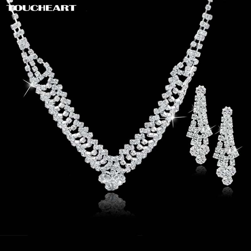 TOUCHEART Silver color statement necklace earrings wedding jewelry austrian crystal bridal jewelry sets for women SET150071
TOUCHEART Silver color statement necklace earrings wedding jewelry austrian crystal bridal jewelry sets for women SET150071