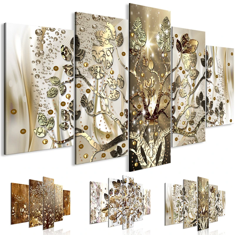5 Pieces Golden Tree Royal Canvas Painting Living Room Wall Art Posters Abstract Modern Hd Prints Pictures for Bedroom Decor
5 Pieces Golden Tree Royal Canvas Painting Living Room Wall Art Posters Abstract Modern Hd Prints Pictures for Bedroom Decor