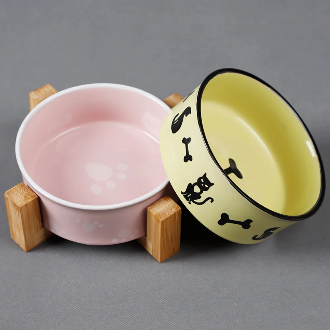 Ceramic Feeding And Drinking Bowls Combination With Bamboo Frame For Dogs Cats Water Drink Dishes Feeder Pet Daily Necessities
Ceramic Feeding And Drinking Bowls Combination With Bamboo Frame For Dogs Cats Water Drink Dishes Feeder Pet Daily Necessities