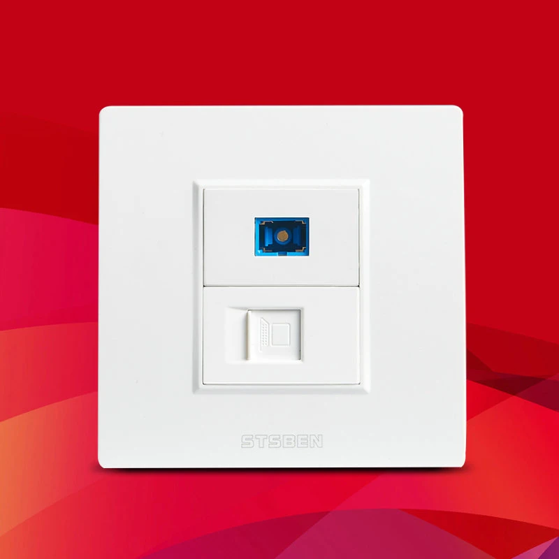 1 Порт CAT6 RJ45 Ethernet-Модуль и 1 волоконно-оптический интерфейс разъем SC 86 Тип настенной панели белый слабый
1 Порт CAT6 RJ45 Ethernet-Модуль и 1 волоконно-оптический интерфейс разъем SC 86 Тип настенной панели белый слабый