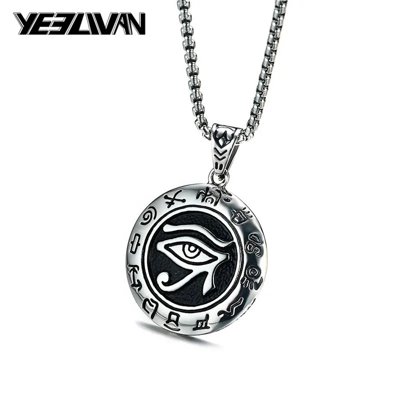 Ancient Egypt Series The Eye Of Horus Pendant Necklace Vintage Silver Color Stainless Steel Long Chain Link Punk Men's Necklaces
Ancient Egypt Series The Eye Of Horus Pendant Necklace Vintage Silver Color Stainless Steel Long Chain Link Punk Men's Necklaces