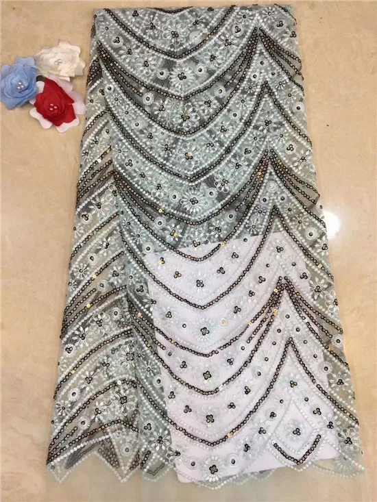 Sequins Net Lace Fabric 2019 High Quality African Mesh Wedding Bride Dress Sewing Sequined Embroidered Material grey
Sequins Net Lace Fabric 2019 High Quality African Mesh Wedding Bride Dress Sewing Sequined Embroidered Material grey