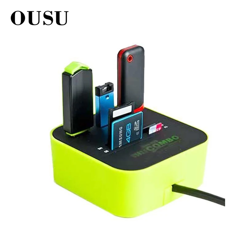 OUSU usb-концентратор с несколькими портами 2 0 3 Порты USB кардридер SD TF M2 MMC все в одном