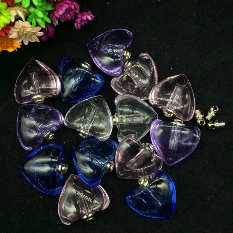 20pcs Crystal heart Shape Crystal Vial Pendant Screw On Cap vase Perfume essential oil Bottle rice on name art diy necklace gift
20pcs Crystal heart Shape Crystal Vial Pendant Screw On Cap vase Perfume essential oil Bottle rice on name art diy necklace gift