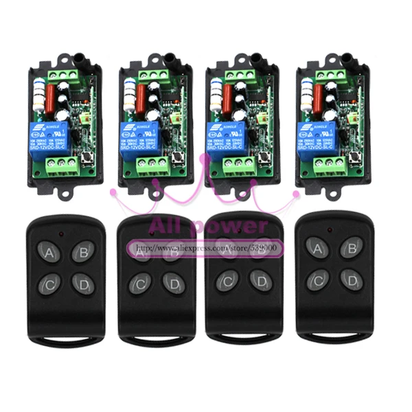 Новый продукт AC220V 1CH RF Беспроводная Лампа 220V реле приемник * 4 Пульт дистанционного управления Водонепроницаемый передатчик * 4
Новый продукт AC220V 1CH RF Беспроводная Лампа 220V реле приемник * 4 Пульт дистанционного управления Водонепроницаемый передатчик * 4