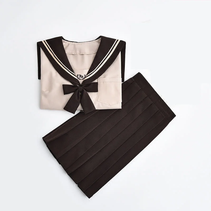 Японская школьная униформа для девочек в морском стиле топы + галстук бабочка