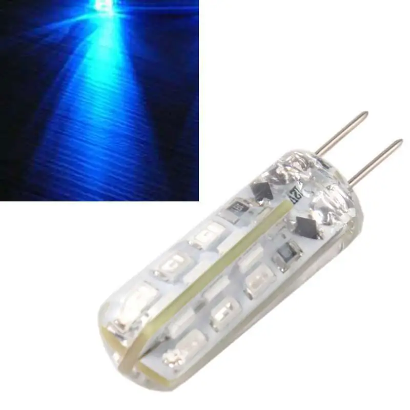G4LED лампа с бусинами 12В синий свет булавка маленькая Высокая яркость