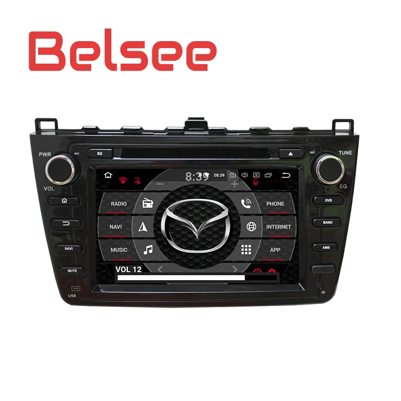 Головное устройство Belsee Восьмиядерный Android 8 0 автомобильный DVD плеер радио для Mazda