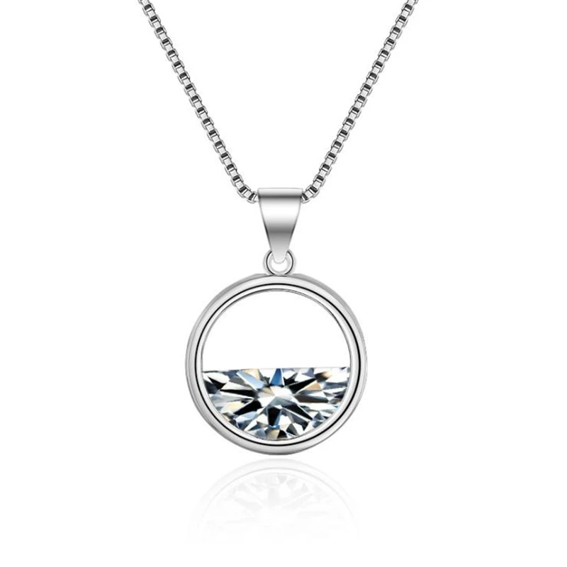 KOFSAC New Trendy Lady Necklace Jewelry Silver Color Chic Crystal Ocean Round Pendant Necklaces For Women Party Accessories Gift
KOFSAC New Trendy Lady Necklace Jewelry Silver Color Chic Crystal Ocean Round Pendant Necklaces For Women Party Accessories Gift