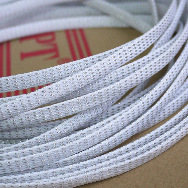 White & Silver - High quality 4mm Braided PET Expandable Sleeving High Density Sheathing Plaited Cable Sleeves
White & Silver - High quality 4mm Braided PET Expandable Sleeving High Density Sheathing Plaited Cable Sleeves