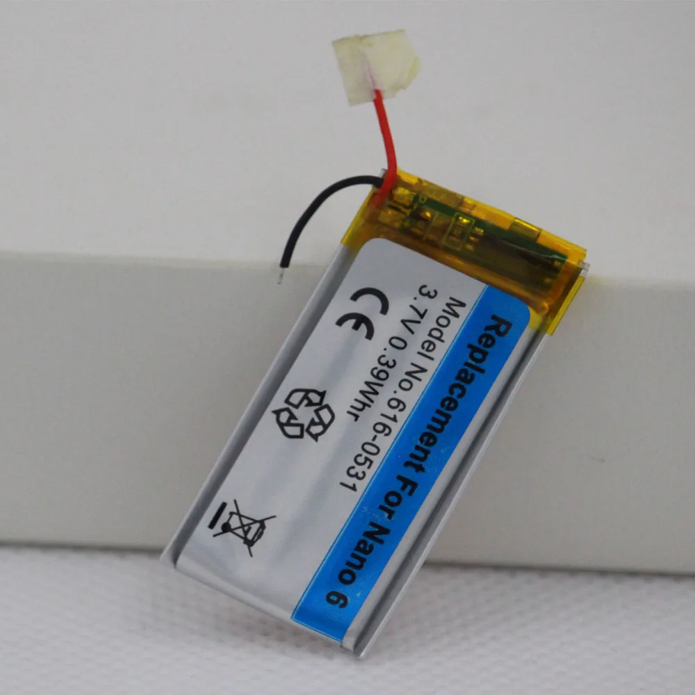

ISUNOO 20pcs/lot 3.7V Li-ion Battery Replacement 616-0531 for iPod Nano 6 6th Gen 8GB 16GB