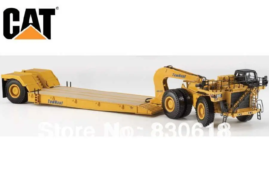 Модель литая в масштабе 1:50 трактор Caterpillar Cat 784C с прицепом Строительная техника